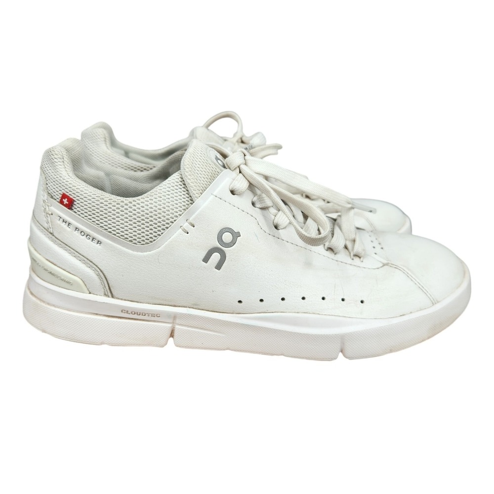 On Running The Roger The‎ Advantage Sneakers Mens 7 Triple White Tennis Shoes